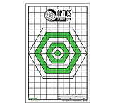 EZ2C Targets Style H14, Green and Black Ink on High Quality White Paper, 25 Pack, EZ2CH14G