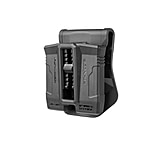 Scorpus Double Magazine Pouch for Makarov PM Single-Stack Steel Magazines, Paddle and Belt, Black, SC-PMB