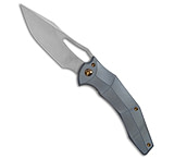 Image of Ferrum Forge Knife Works Ferrum Forge Gavko Spinner Frame Lock Knife Blue Facets Ti 3.5 Stonewash 38F4DCB3