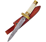 Image of Frost Dagger Bone Damascus 7.50 in Damascus Steel Fixed Blade Knife