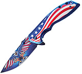 Image of Frost Flag Framelock A/O 3.75 in Stainless Steel Assisted Opening Folding Knife
