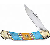 Image of Frost Lockback Turquoise Silverhorse Folding Knife