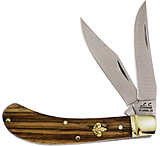 Image of Frost Saddlehorn Zebrawood Stainless Steel Folding Knife