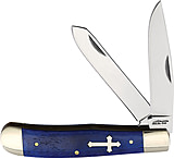 Image of Frost Blue Smooth Bone 4.13in Trapper Knife