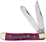 Image of Frost Dark Red Smooth Trapper Bone Folding Knife
