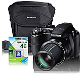 Image of Fuji FinePix S4500 SuperZoom 30x Digital Camera with Case, Batteries, 4GB Card