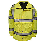 Image of Gerber Outerwear Viz Tech Parka Silver Trim with Black Edge Ansi 107 Class 3