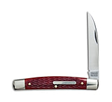 Image of Great Eastern GEC #13 Tidioute Whip Pocket Knife 3.6 Rust Red Jigged Bone w/ Bar Shield F53B4A74