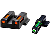 HiViz LiteWave H3 Tritium/Litepipe Pistol Night Sight Set - Fits Smith & Wesson M&P 380 Shield EZ/ M&P 9 Shield EZ