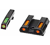 HiViz LiteWave H3 Tritium/Litepipe Pistol Night Sight Set - Fits Gen 1-5 Glock 42, Glock 43, Glock 43X &amp; Glock 48