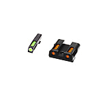 Image of HiViz LiteWave H3 Tritium/Litepipe Pistol Night Sight Set - Fits All Glock Gen 1-5 in 9mm, .40 S&amp;W, .357 SIG, Except Glock 42/43