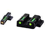 HiViz LiteWave H3 Tritium/Litepipe Pistol Night Sight Set - Fits All S&amp;W M&amp;P Shield In All Calibers, Except M&amp;P CORE/ 22/ Long Slide