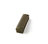 Image of Hogue Officers Mod. Aluminum Mainspring Housing Handgun Grip Checkered Flat Matte Green 01651