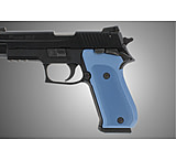Image of Hogue SIG Sauer P220 Handgun Grip SAO American Checkered Aluminum - Matte Blue Anodized 21153