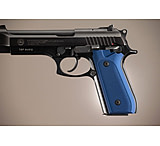 Image of Hogue Taurus PT-99 PT-92 PT-100 PT-101 Handgun Grip With Decocker Checkered Aluminum - Matte Blue Anodized 99173