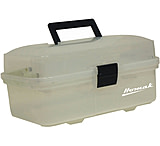Image of Homak 13in Plastic Transparent Hand Toolbox w/ 2 Inner Trays