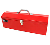 Image of Homak 19in Red Metal Tool Box w/ Black Metal Tray