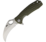 Image of Honey Badger Knives Medium Claw Linerlock Grn Folding Knife