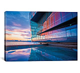 Image of iCanvas Sunset Reflection I, Harpa Concert Hall, Reykjavik, Hofudborgarsvaedi, Iceland by Gareth McCormack Canvas Print