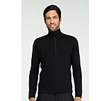 Image of Icebreaker Tech Long Sleeve Half Zip Clearance - Men's-Black-Medium