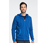 Image of Icebreaker Quattro Long Sleeve Zip Hood Stripe Clearance - Men's-Cadet-X-Large