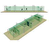 Image of Jugs Sports No. 1 Split-Cage Batting Cage Net - 70x14x12 - 381 Lb.