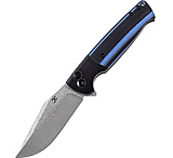Image of Kansept Knives Skikari SBL Damascus Black/Blue 3.38in Folding Knife