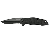 Image of Kershaw Kuro Tanto - Black Serrated Assisted Folding Knife by Kershaw Originals