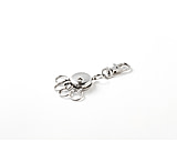 Image of Key-Bak 8803 4 Split Ring Spider Key Holder w/ Trigger Attachment, Chrome Finish