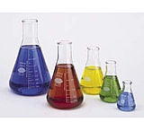 Image of Kimble/Kontes KIMAX Brand Erlenmeyer Flasks, Narrow Mouth, Reinforced Beaded Top, Capacity Scale 26500 500, Pack of 6