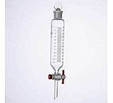 Image of Kimble/Kontes KIMAX Separatory Funnels, Cylindrical, Graduated, Double Scale, PTFE Stopcock, [ST] Stopper, Kimble Chase 29040F 500