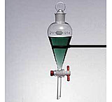 Image of Kimble/Kontes KIMAX Separatory Funnels, Squibb, Pear-Shaped, Kimble Chase 29048 250 With [ST] Ground Glass Stopper And [ST] Ground Glass Stopcock