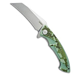 Image of Kubey Anteater Nest Liner Lock Knife Green Camo G-10 3.5 Bead Blast F2BCF695