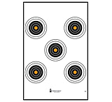Image of Action Target 5 Bull's-Eye Target With Orange Centers, Pack of 100