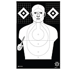 Image of Law Enforcement Targets Las Vegas Metro Police Department Low Light/Less Lethal Target 23x35 Inch White/Black 100 Per Case LVMPD-11-P