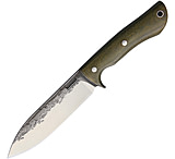 Image of Lon Humphrey Custom Knives Alpha Bushcraft Green Fixed Blade Knife