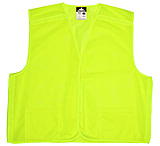 Image of MCR Safety Hi Vis Fluorescent Safety Vest, Lightweight Breathable Mesh, No Reflective Striping - Non-ANSI