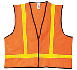 Image of MCR Safety Safety Vest, Class 2, 1 3/8in Reflective Stripes, Zipper Front, 2 Inside Pockets