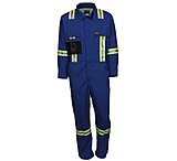 Image of MCR Safety Summit Breeze Flame Resistant Coverall, 7oz 100% Cotton, Long Sleeve with Vented Underarms and Back, 3in Triple Trim Reflective Stripes, CAT 2