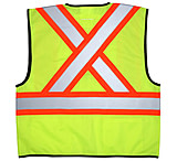 Image of MCR Safety Hi Vis Reflective Safety Vest, ANSI Type R Class 2, 4in Silver Stripes, Zipper Front Closure