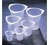 Image of Medegen Medical Tri-Pour Graduated Disposable Beakers, Polypropylene PL5930-400 Caps, Case of 500
