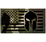 Image of Merica Life Reflective Fabric US Flag w/ Spartan Molon Labe Patch