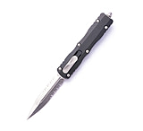 Image of Microtech Dirac Delta D/E Satin Part Serrate 3.75in Automatic Folding Knife