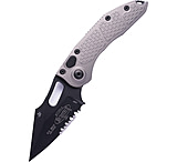 Image of Microtech Stitch S/E Black Part Serrate 3.75in Folding Knife