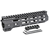 Midwest Industries Combat Rail One Piece Free Float M-LOK Handguard, 8in, 6061 Aluminum Type 3 Hard Coat Anodized, Matte Black, MI-CRM8