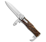 Image of Mikov 241 Predator Multi-Tool Automatic Knife Stag 3.7 Polish E5A1B5EE