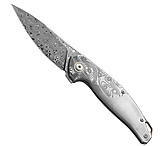 Image of MKM Goccia Damasteel Rose Damascus steel Fixed Blade Knife