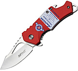Image of Mtech Framelock Red A/O 2.25 in Stainless Steel Assisted Opening Folding Knife