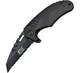 Image of Mtech Linerlock Black Serrated Folding Knife