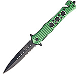 Image of Mtech Rescue Linerlock Green Folding Knife